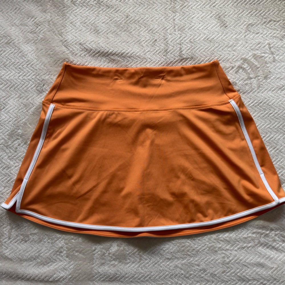 Orange Women's Skort with White Trim